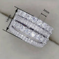 Multi Layer Stackable Micro Paved Zircon Ring For Women Light Luxury Index Finger Jewelry view 4