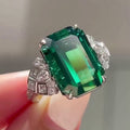 Fashion Luxury Vintage Geometric Noble Statement Ring, Versatile Elegant Jewelry Finger Ring view 1