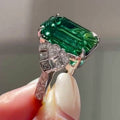 Fashion Luxury Vintage Geometric Noble Statement Ring, Versatile Elegant Jewelry Finger Ring view 2