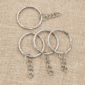 25/28mm Metal Key Rings With Chain For DIY Keychain Making Jewelry Accessories Supplies view 4