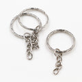 25/28mm Metal Key Rings With Chain For DIY Keychain Making Jewelry Accessories Supplies view 5