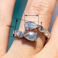 Fashion Teardrop Open Ring, Elegant Snake Shape Geometric Women's Adjustable Finger Ring view 4