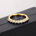 Classic Minimalist Rhinestone Band Ring, Korean Fashion Trendy Stackable Pinky Finger Ring view 5