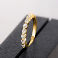 Classic Minimalist Rhinestone Band Ring, Korean Fashion Trendy Stackable Pinky Finger Ring view 7