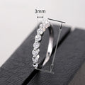 Classic Minimalist Rhinestone Band Ring, Korean Fashion Trendy Stackable Pinky Finger Ring view 4