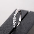 Classic Minimalist Rhinestone Band Ring, Korean Fashion Trendy Stackable Pinky Finger Ring view 6