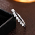Classic Minimalist Rhinestone Band Ring, Korean Fashion Trendy Stackable Pinky Finger Ring view 3