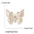 Alloy Enamel Shell Butterfly Brooch Pin For Women's Apparel view 4