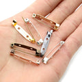 50pcs Safety Brooch Pins With Hole Fixed Simple Pins For DIY Jewelry Accessories And Crafts view 3