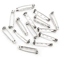 Stainless Steel Rabbit Head And Tail Brooch Base With Locking Safety Pin Clasp view 3