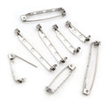 Stainless Steel Rabbit Head And Tail Brooch Base With Locking Safety Pin Clasp view 5