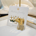 Light Luxury Enamel Butterfly Zircon Hoop And Hollow Teardrop Alloy Tassel Fashion Drop Earrings view 3