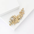 Alloy Enamel Iris Flower Brooch Pin For Women's Apparel view 3