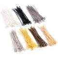 200pcs 16-50mm Iron Eye Pins, 9 Shape Jewelry Findings For DIY Earrings Pendants view 2