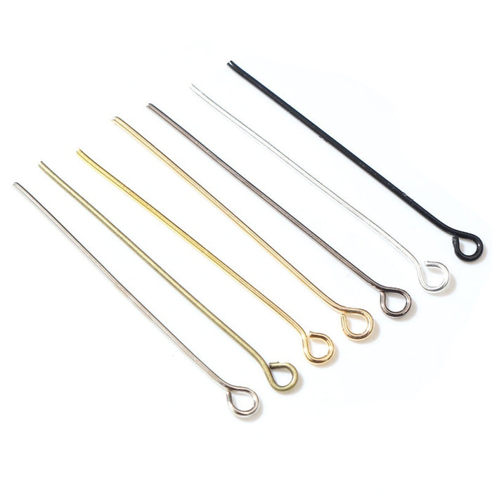 200pcs 16-50mm Iron Eye Pins, 9 Shape Jewelry Findings For DIY Earrings Pendants