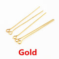 200pcs 16-50mm Iron Eye Pins, 9 Shape Jewelry Findings For DIY Earrings Pendants view 4
