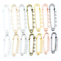 Large Brooch Safety Pins With Welded Small Round Loop Hole Multicolor Spring Clasp Pin Findings view 5