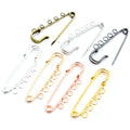 Large Brooch Safety Pins With Welded Small Round Loop Hole Multicolor Spring Clasp Pin Findings view 4