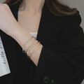Light Luxury Alloy Cross Wave Water Ripple Bangle Minimalist Premium Fashion Jewelry view 2