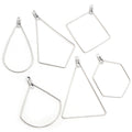 Stainless Steel Geometric Drop Triangle Square Earring Charms DIY Jewelry Findings Earrings view 1