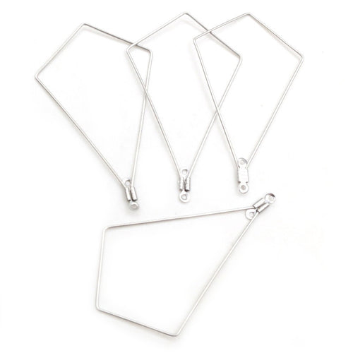 Stainless Steel Geometric Drop Triangle Square Earring Charms DIY Jewelry Findings Earrings