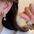 Chic Geometric Metal Hoop Earrings For Women, Round Minimalist Statement Light Luxury Jewelry view 1
