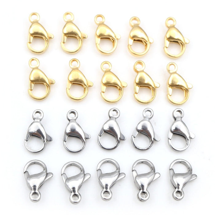 30 Pieces Per Pack Stainless Steel Mini Lobster Clasps For Bags Bracelets Necklaces DIY Jewelry