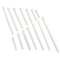 20pcs Stainless Steel Connector Bars Round Square Rods For DIY Handmade Earrings Jewelry Making view 1