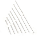 20pcs Stainless Steel Connector Bars Round Square Rods For DIY Handmade Earrings Jewelry Making view 5