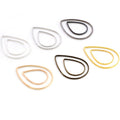 50 Pieces Per Pack Teardrop Hollow Earring Pendants For DIY Jewelry Accessories Earrings view 1