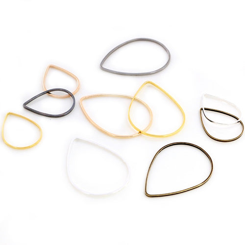 50 Pieces Per Pack Teardrop Hollow Earring Pendants For DIY Jewelry Accessories Earrings