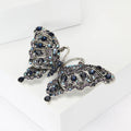 Vintage Alloy Rhinestone Hollow Butterfly Brooch Pin For Women's Apparel view 3