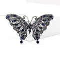 Vintage Alloy Rhinestone Hollow Butterfly Brooch Pin For Women's Apparel view 2