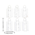 Antique Silver Zinc Alloy Razor Blade Charm Pendant for DIY Necklace Bracelet Jewelry Making view 1