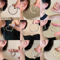 Chic Metal Butterfly Round Hoop Earrings, Minimalist Light Luxury Fashion Ear Jewelry view 1