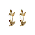 Chic Metal Butterfly Round Hoop Earrings, Minimalist Light Luxury Fashion Ear Jewelry view 5