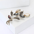 Vintage Alloy Rhinestone Branch Bouquet Brooch For Women's Clothing Accessories view 2