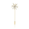 Copper Zircon Eight Point Star Brooch Pin For Womens Apparel view 5