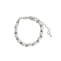 French Luxe Faux Pearl And Silver Geometric Beaded Bracelet For Elegant Daily Style view 5