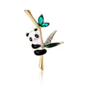 Alloy Enamel Panda Brooch Pin For Casual Apparel Decoration view 5