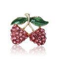 Alloy Rhinestone Strawberry Brooch Pin For Summer Womens Apparel view 5
