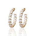 Luxury Full Paved C Shape Heart Earrings, European Fashion Temperament Women's Stud Earrings view 5