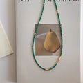 Stainless Steel Beaded Necklace For Women Vintage Geometric Ring Round Clavicle Chain Jewelry view 4