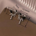 Cool Girl Melting Heart Stud Earrings Sweet Punk Design Statement Jewelry For Women view 4