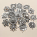 Antique Silver Ethnic Style Multi Hole Connector DIY Necklace Bracelet Pendant Findings view 3