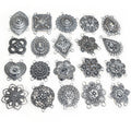 Antique Silver Ethnic Style Multi Hole Connector DIY Necklace Bracelet Pendant Findings view 1