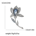Copper Zircon Lily Flower Brooch For Fashion Womens Apparel view 6