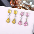 Medium Long Water Drop Earrings, Geometric Fashion Personality Women's Dangle Ear Jewelry view 3