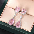Medium Long Water Drop Earrings, Geometric Fashion Personality Women's Dangle Ear Jewelry view 2