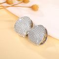 Hip Hop Pave Luxury Ear Cuff Earrings With Trendy Hollow Design Fashion Statement Ear Jewelry view 3